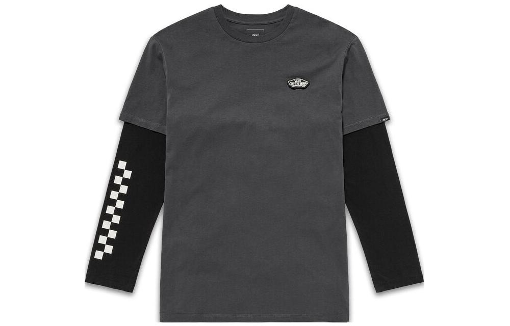 Vans T Shirts Men s Gray Crew Neck Moderate Straight Fit VN0A7YJA1O7 S