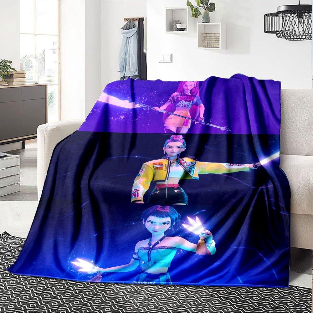 1pc Hunter X Kopo group - Themed Flannel Blanket - Suitable for Bed, Home Decor, Graduation Gifts, Easter, Back to School, ChristmasA98