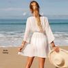 New Cross-Border Sun Protection Beach Cardigan - Sexy Tie-Up Bikini Cover-Up Dress