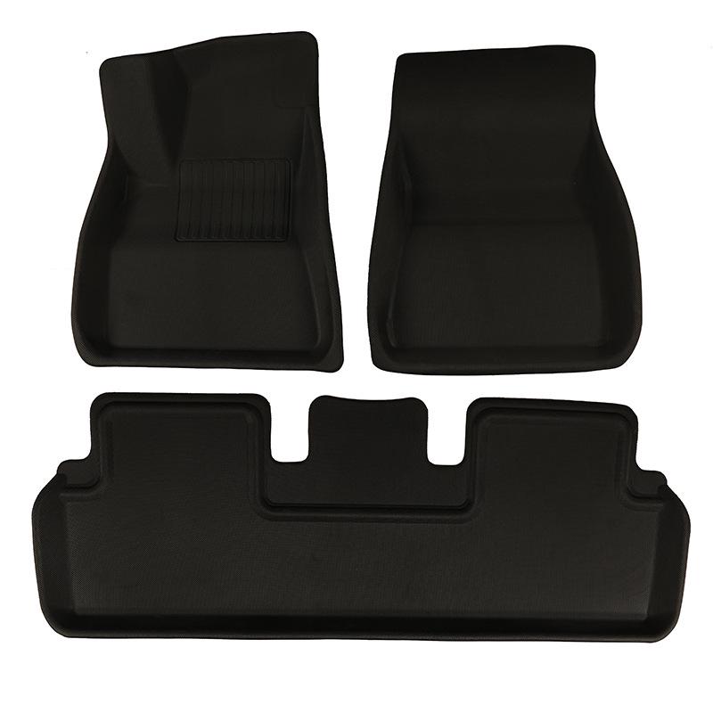 Non-Slip XPE TPE Floor Mats & Trunk Mat for Tesla Model 3/Y, Left & Right-Hand Drive, with Backrest & Foot Pads