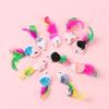 10Pcs Assorted Color Catnip Feather Tail Interactive Cat Toy Kittens Mice Rattle Set Cat Mouse