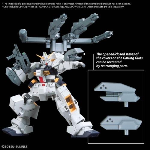 BANDAI SPIRITS Option Parts Set Gunpla 07 (Powered Arms Powerder) Color-coded Plastic Model
