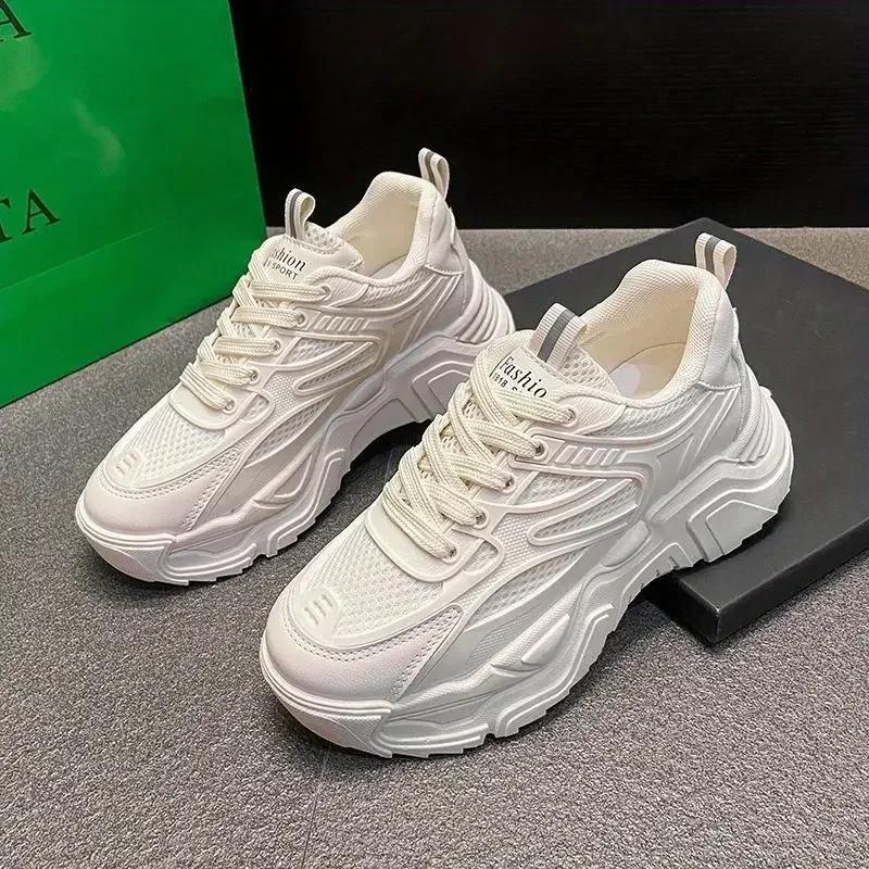 Korean Sneakers Shoes for Women Athletic Woman Footwear Sports Mesh Breathable 2024 New Vulcanized Shoe Cotton Trends H 39 Deals