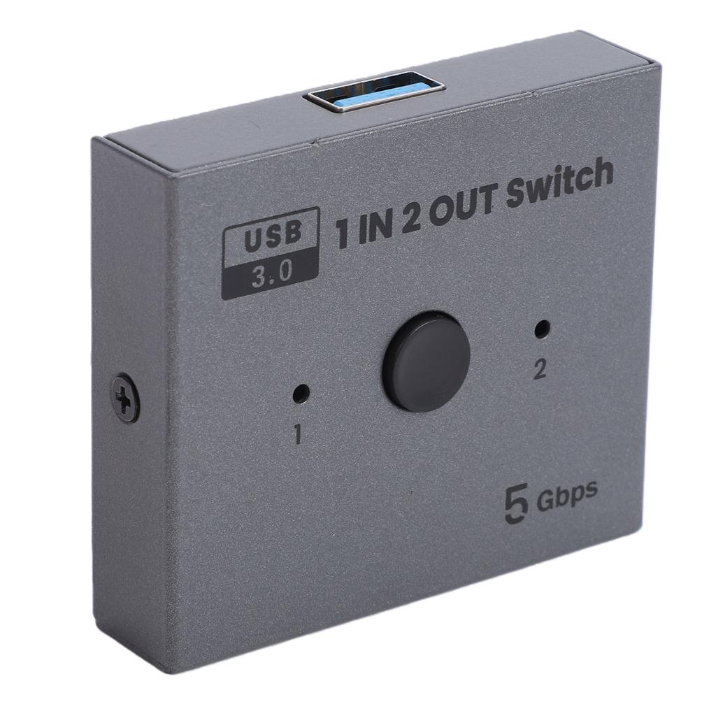 USB 3.0 Switcher Bidirectional 2 In 1 Out 1 In 2 Out 3 Port USB Switcher for Keyboard Printer Scanner