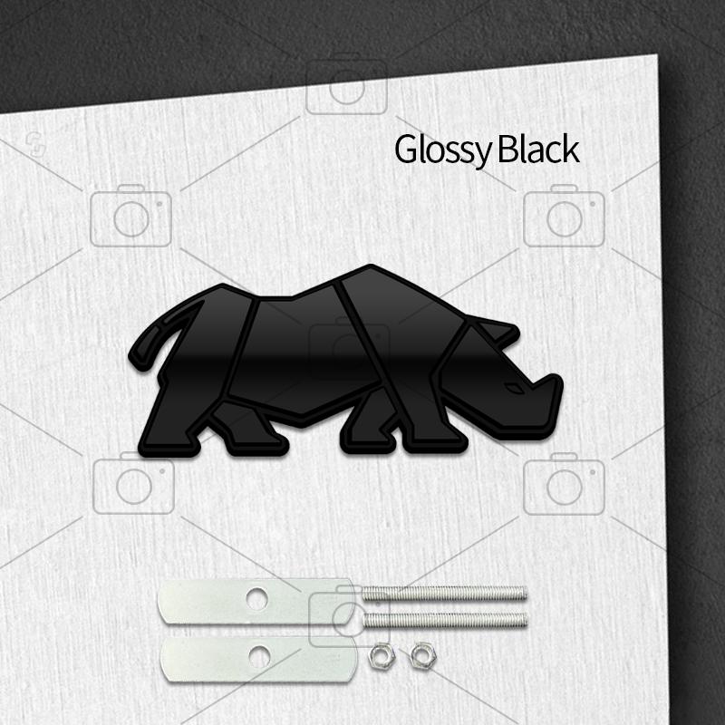 Auto Metall Karosserie Nashorn Rhinoceros Logo Aufkleber Kühlergrill Abzeichen Kofferraum Embleme Sticker Zubehör