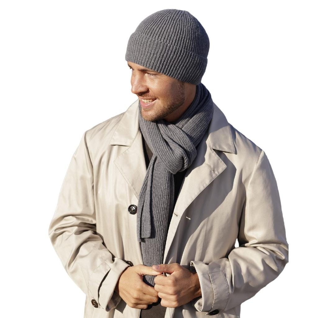 Kamea Liam Men' Set (Hat + Scarf), Gray