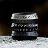 Ny design Enkel Odin Norse Viking Amulet Rune Ring For Menn Kvinner 316L Rustfritt Stål Mote Ord Retro Smykker Engros