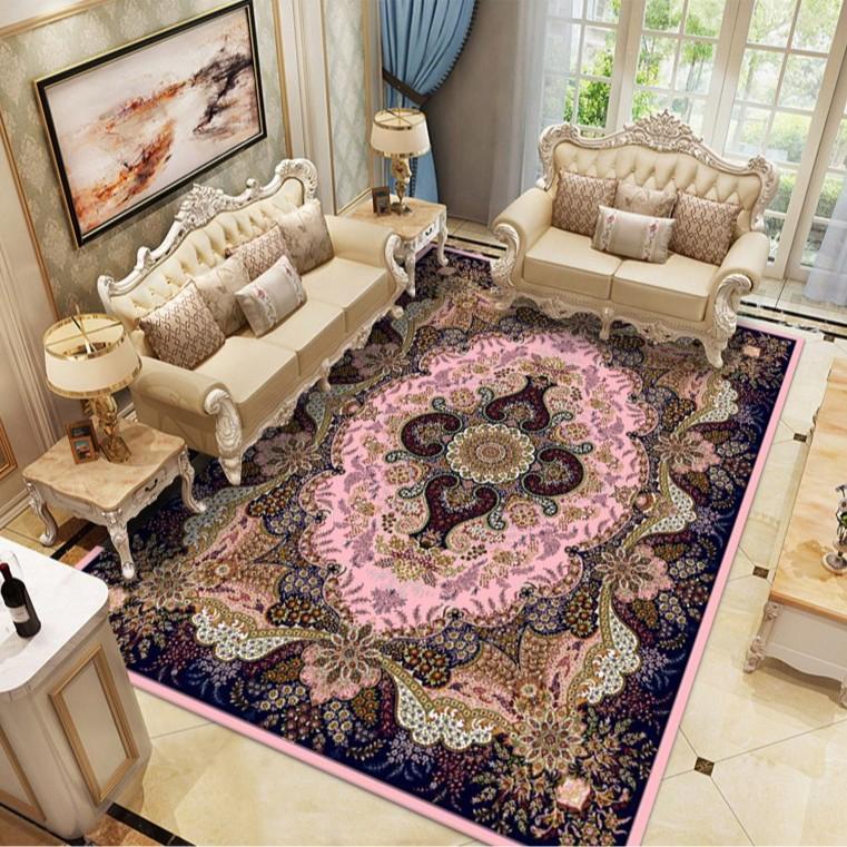 European Style Living Room Carpet Printed Living Room Coffee Table Carpet Study Floor Mat Bedroom Bedside Carpet