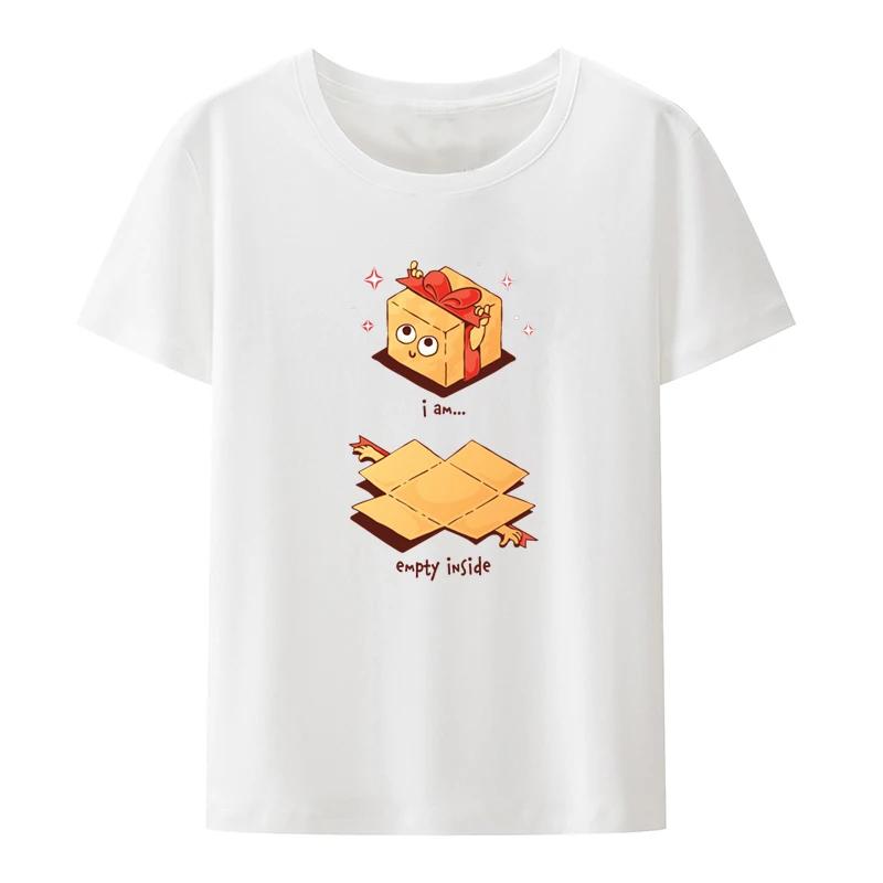Empty Inside Funny Graphic Tshirts Christmas Festivals Top Tee Anime Shirt Camiseta Hombre Summer T-shirts Man Tops Tees