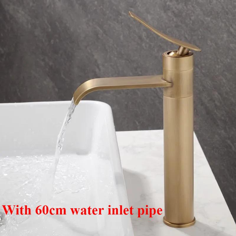 Bronze Basin Faucets Bathroom Faucet Hot & Cold Brass Bathroom Sink Faucet Deck Mounted Lavotory Faucet