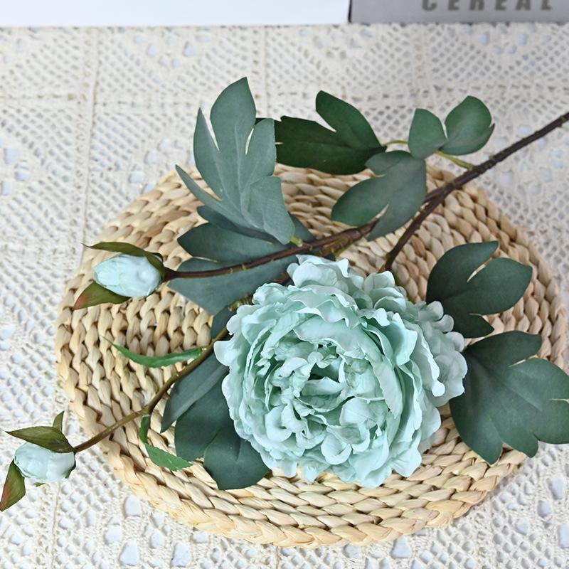 Simulation Single Branch Large Peony Flower Core-Wrapped Peony Peony Flower Wedding Decoration Road Lead Flower Arrangement Decoration Silk Flower