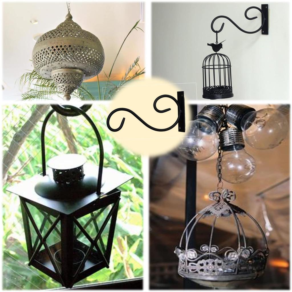 NOELAMOUR Hanging Bracket Hanging Hook Iron Planter Planter Hook Indoor Outdoor Iron Hook Potted Plant