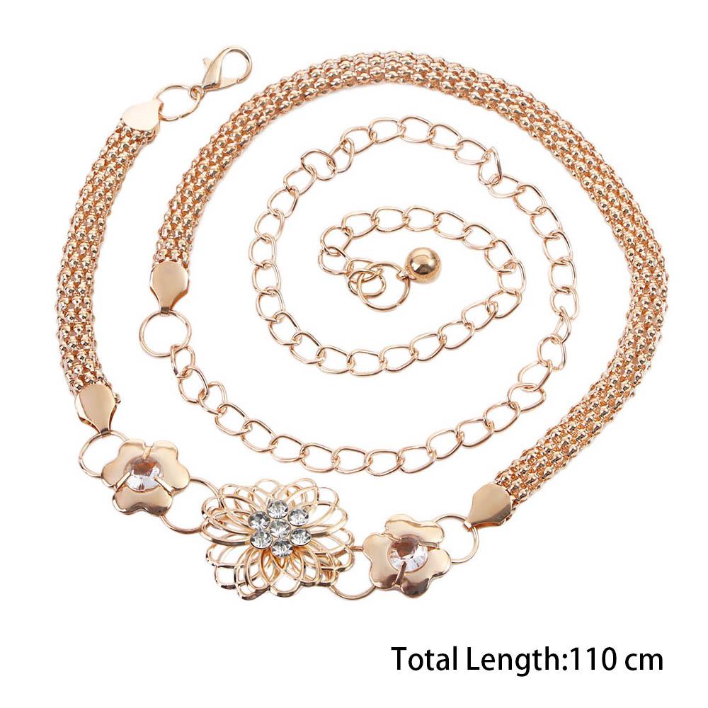 Metal Gold Statement Lady Waist Chain Fashion Jewelry Body Chain Waistband Belts