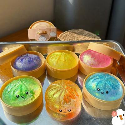 Simulation Flash Dumpling Pressure Ball Slow Rebound Soft Pinch Decompression Home Office Decoration Birthday Party Gifts
