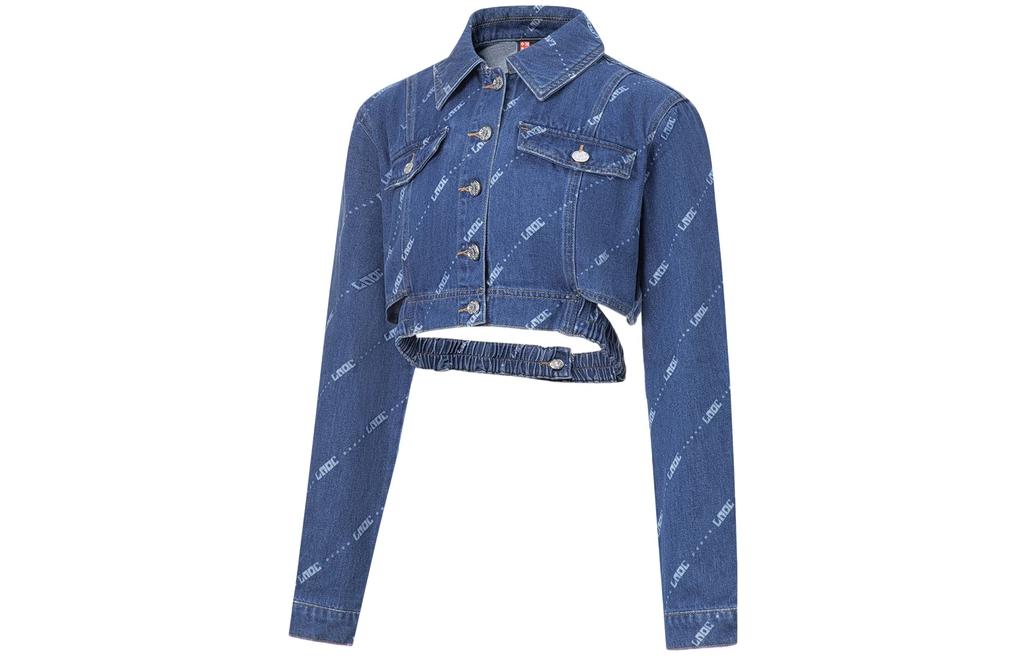 Li Ning Denim Jacket Women s Blue AJDT060-1 L