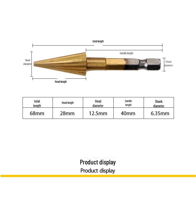 Hexagonal 5-Piece High-Speed Steel Woodworking Rotary File Set, 6.35mm Handle