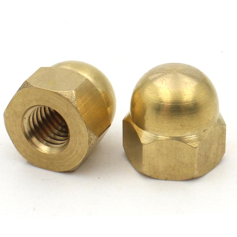 1-20pcs Cover Semicircle Acorn Nut M3 M4 M5 M6 M8 M10 M12 M14 M16 M18 M20 DIN1587 Decorative Dome Head Protection Brass Cap Nuts