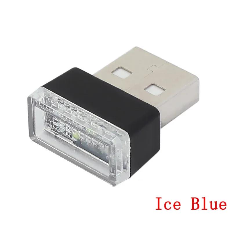 Mini Car Interior Ambient Lights Atmosphere Lamp USB LED Car Lights PC Car Decoration Light Plug and Play Decor Lamp Lighting Dome Lights 6