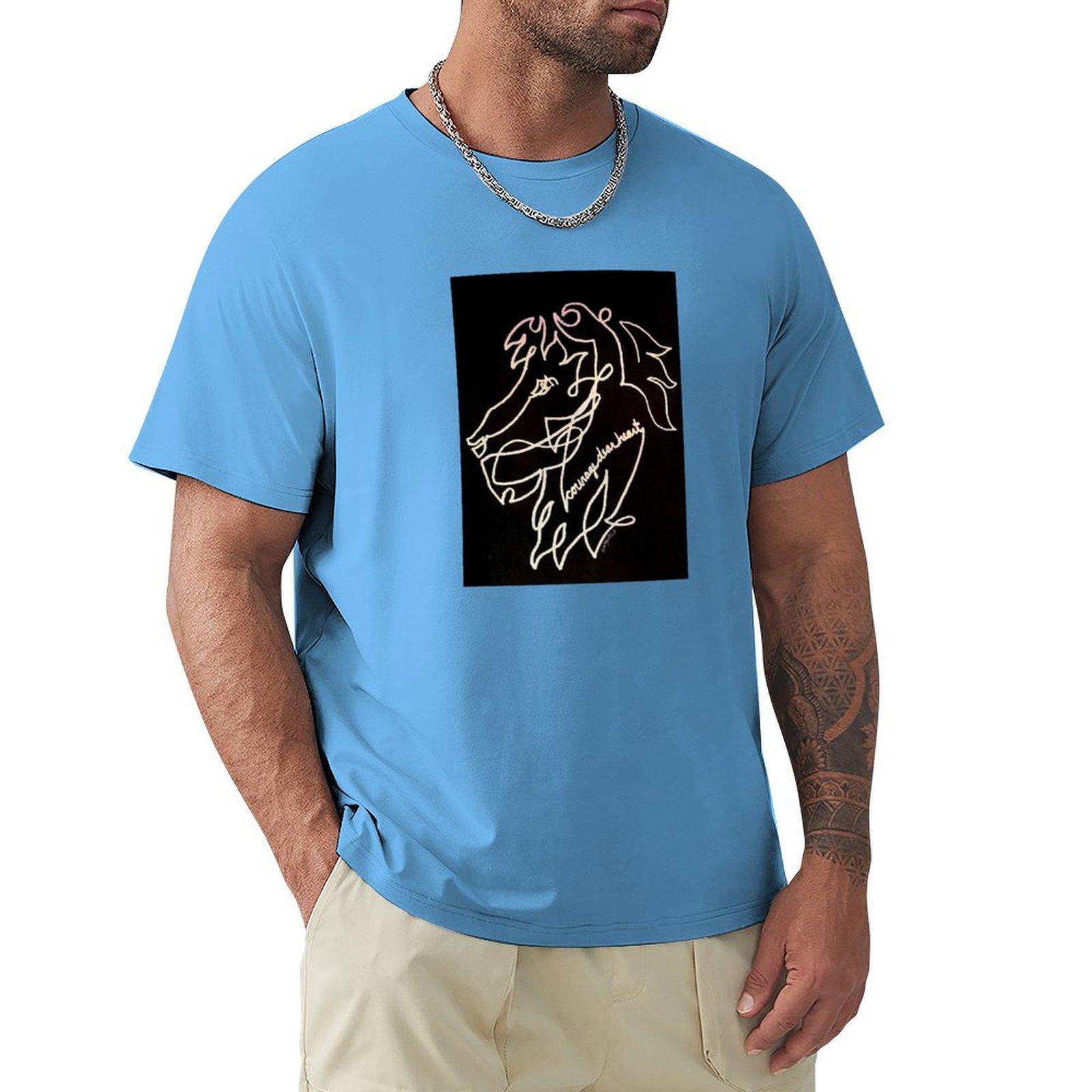 Courage, dear heart T-Shirt shirts graphic baggy shirts blanks Short sleeve tee men S