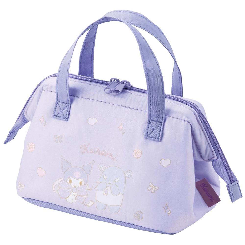 Skater Lunch Bag, Cold Insulated, Small, Children, Pouch, Kids, Sanrio Kuromi, Big Ribbon, Girls, KGA0-A