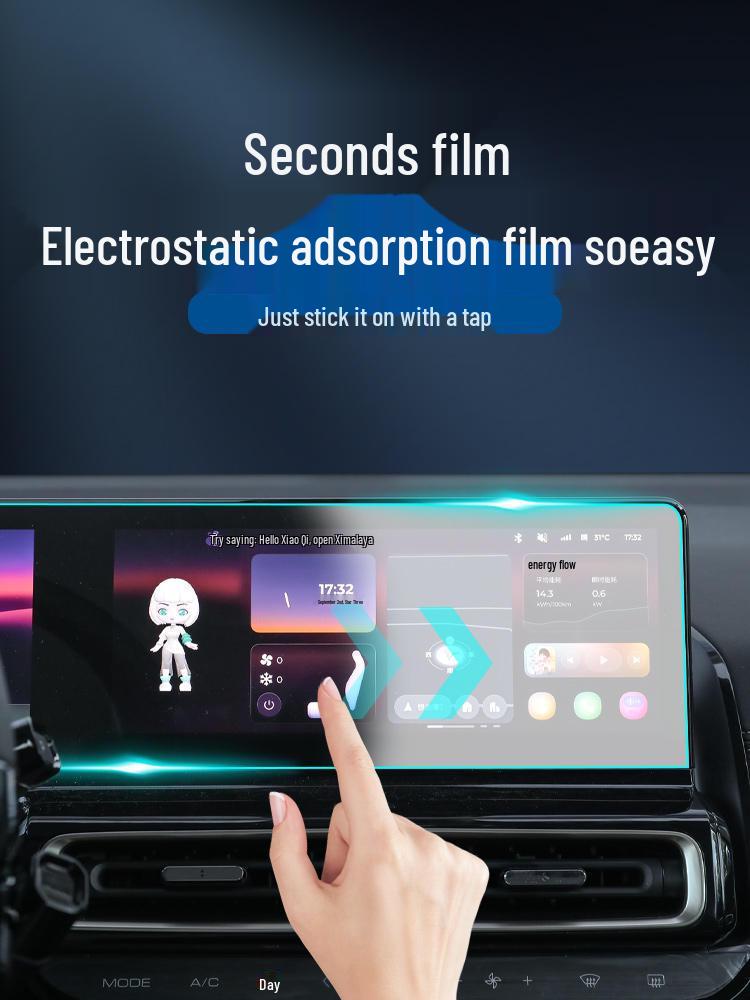 Denza Z9 Center Console Tempered Glass Screen Protector: GT Car Interior Decorative Accessory for Navigation System