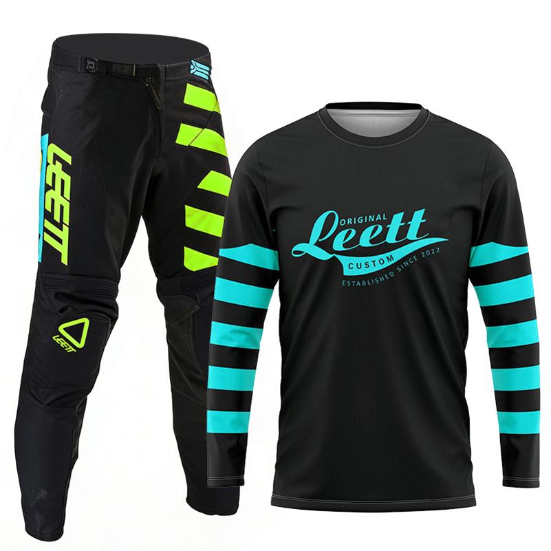 2026 New Leett Motocross Gear Set Enduro Cross Jersey Pant Kits Racer Gear Set Off-road Mens Kits Women's Mountain Downhill Motorcycle MX