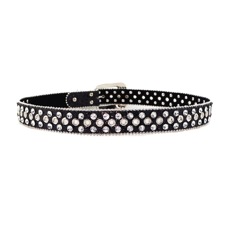 Girl Glittered Waist Belt Street Dance Jeans Belt Decorative Studded Belt