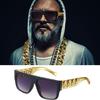Hip Hop Costume Kit 80s 90s Cosplay Outfit Jewelry Cool Rapper Accessories for Women Men Gold Chain Sunglasses Rings