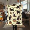 1PC Cute Dog Print Flannel Blanket, High Quality All Seasons, Home Decor, Warmth and Comfort, Perfect for Christmas Gifts