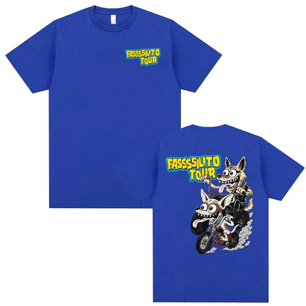 

Singer La Pantera Fassssilito Tour T Shirts Women Casual 100% Cotton Oversized T Shirt Fashion Vintage Cartoon T-shirts Tops XL