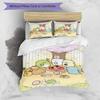 3pcs Sumikko Gurashi pattern bedding set duvet cover set includes duvet cover &pillowcases, perfect all season bedroom decoration & gift