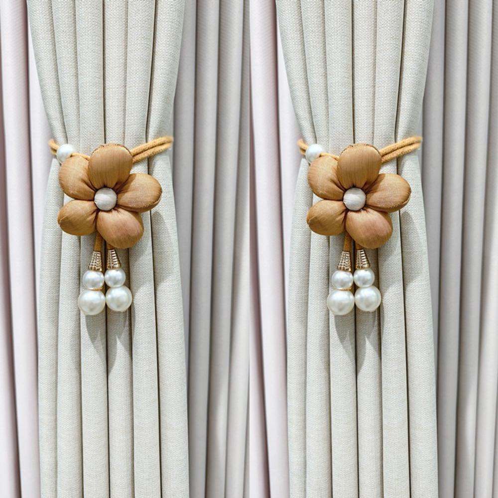 

Adjustable Floral Curtain Ties Decorative Curtain Buckle Modern Curtain Rope Bundle Cafe коричневый