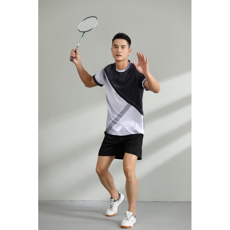 Men Women Badminton Shirts Short Sleeve Breathable Team Training Competition Tops
