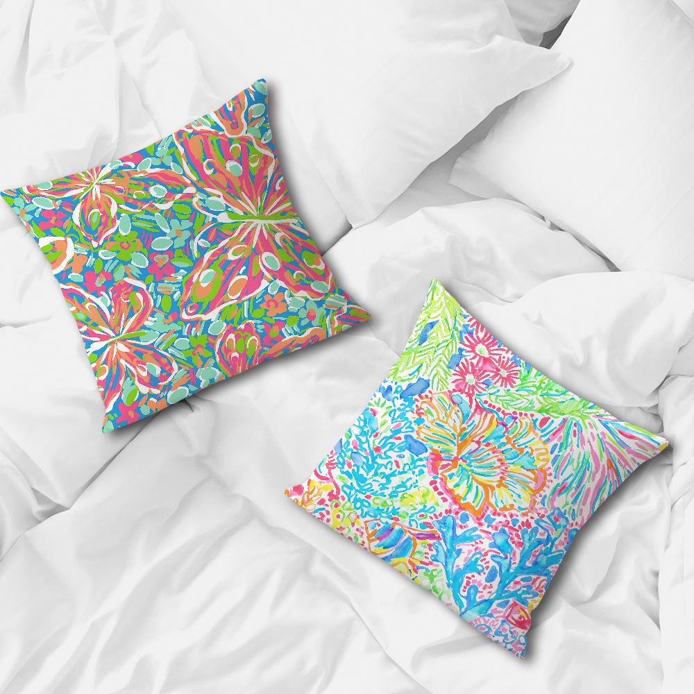 Soft Pillow Case For Sofa Living Room Home Colorful L-Lilly Decor Protective Cover P-Pulitzer Gorgeous Without Pillowinsert