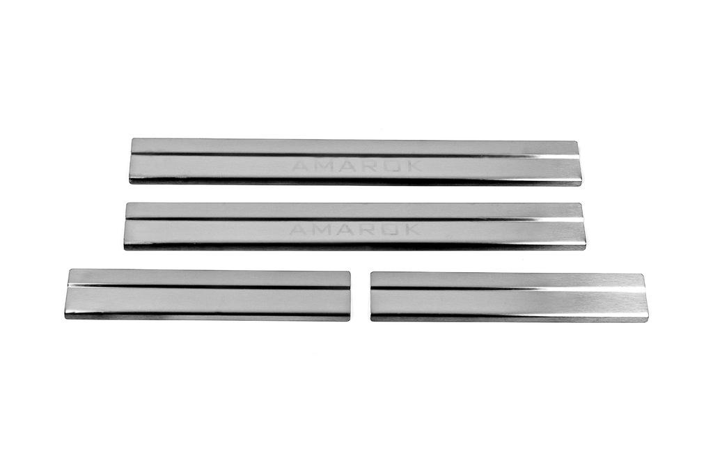 Door Sills Carmos V2 (4 Pcs, Stainless Steel) for Volkswagen Amarok 2010-2022