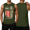 Men's Loose Fit Sleeveless Casual Top Flag Print Semi-Quincentennial USA 250 Years Graphic Tank Shirt Summer Wear