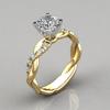 Frauen-Zirkonia-eingelegter gedrehter Fingerring, Hochzeit, Verlobung, Schmuck, Geschenk