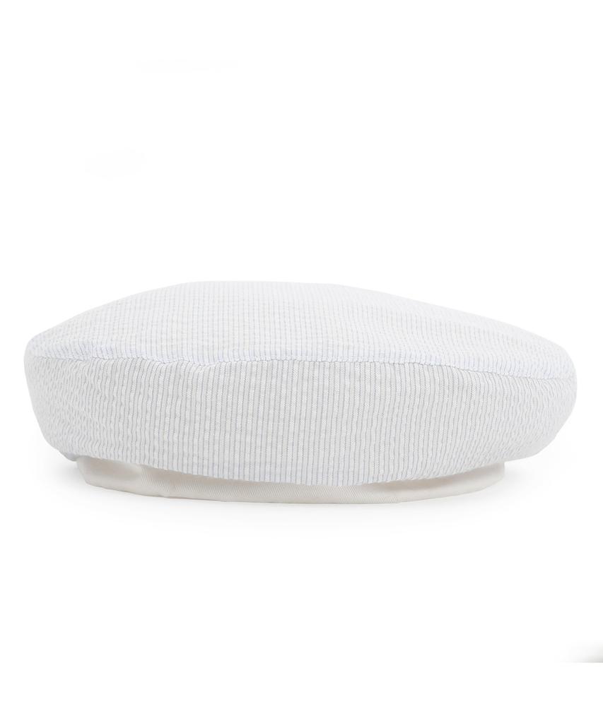 Eondeokeonteulolseutyudio Cotton Seersucker Adjustable Strap Summer Beret Plate Beret / Strap / Line Seersucker / Sky