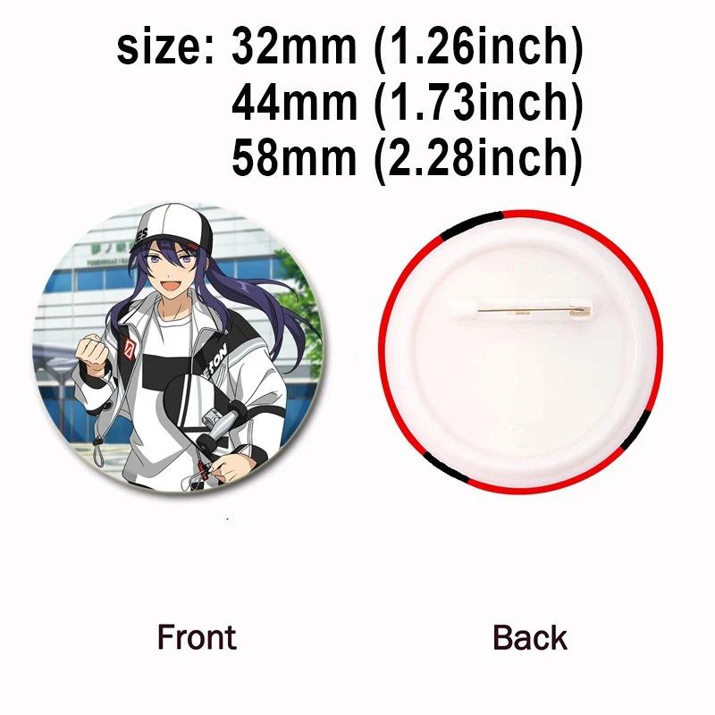 32/44/58MM Tinplate Brooch Ensemble Stars SOUMA KANZAKI Round Pins Cute Cartoon Badge for Backpacks Clothes Accesoory Jewelry