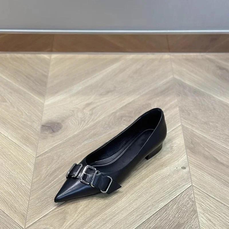 Pointed Toe Women Shoes Designer Shallow Sexy Shoes Chunky Autumn Fashion Shoes New Brand Dress Walking Mujer Zapatillas