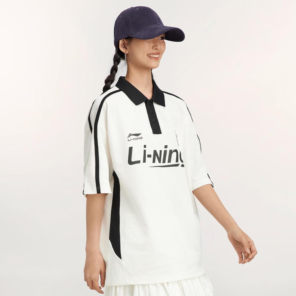 Li Ning Sports Life Collection Polo Shirt Unisex Ivory APLV175-1