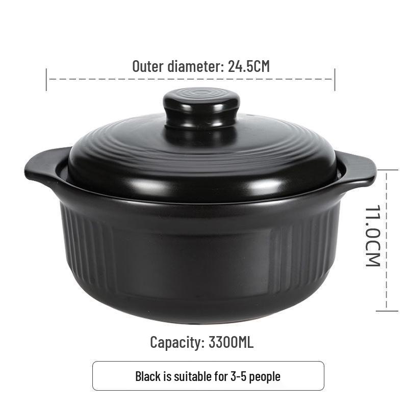 PuPan Ceramic Cooking Pot - Heat-Resistant Soup Casserole