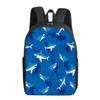 Shark Marine Print Single Layer Backpack Simple Style for Boys/Girls Children Best Gifts 2D Flat Cartoon School Bags