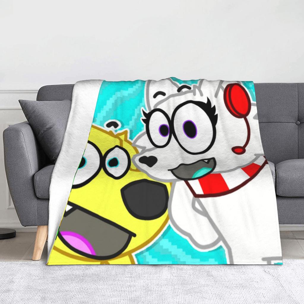 Tylers And Snowi Gaming Fleece Blankets Game Anime Customized Throw Blankets for Home Hotel Sofa 125*100cm Rug Piece