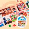 Kinder-Stickerbücher Quiet Books, Früherziehung Konzentrationsförderung Wiederholte pädagogische Kognition Stickerbücher Spielzeug