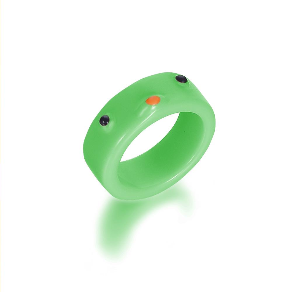 Anello in Resina a Forma di Rana Cartone Animato Bizzarro: Stile Carino e alla Moda per l'Indice o il Dito dell'Articolazione