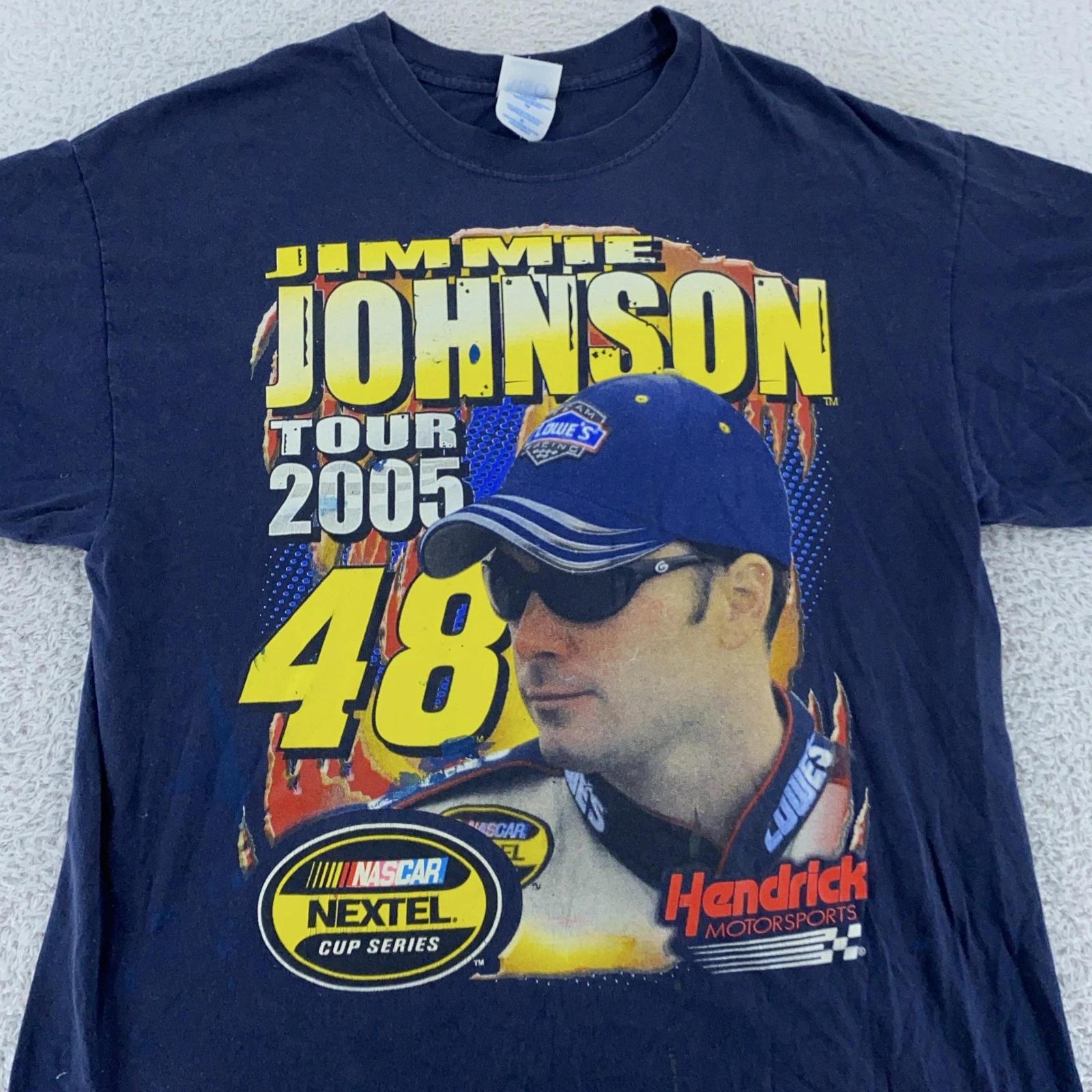 Vtg 2005 Jimmie Johnson NASCAR Nextel Cup Series T-Shirt L/XL Racing 48 Hendrick 3XL
