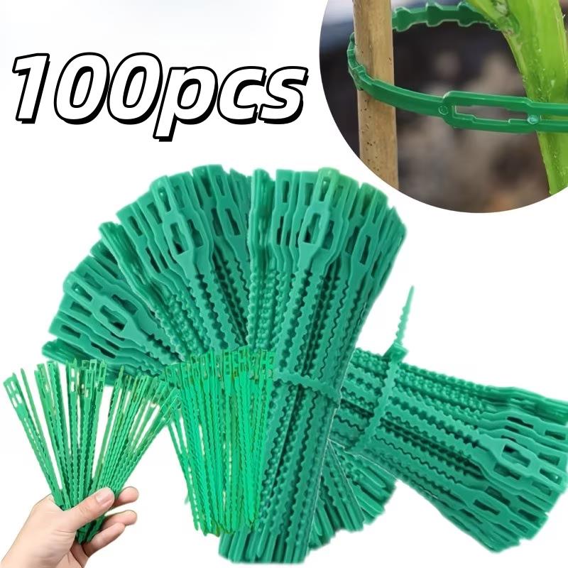 

100pcs 6.69 Plant Ties – Reusable Adjustable Garden Clips for Vines, Tomatoes, Trees, Stems
