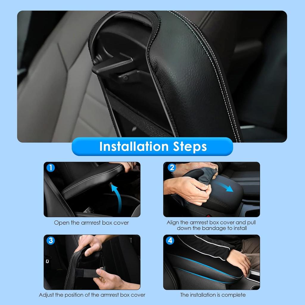 Center Console Cover for BMW X3 (2018-2024)/for BMW X4 (2019-2025), for BMW X3 X4 (sDrive30i/xDrive30i/M40i/M), Waterproof&Comfy Leather Armrest