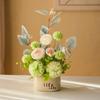Hydrangea Artificial Flower Bonsai Multicolor Simulation Plant Potted  Home Decoration